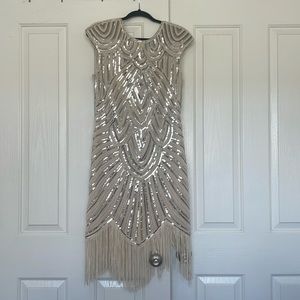 Babeyond 1920s Fringe & Sequins Flapper Girl Dress